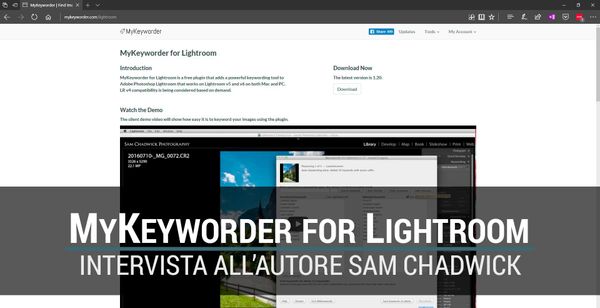 MyKeyworder for Lightroom: l'intervista all'autore